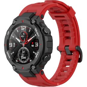 متوافق مع أحزمة ساعة Amazfit T-Rex، أشرطة رياضية بديلة من السيليكون قابلة للتعديل وأساور معصم مناسبة لساعة Amazfit T-Rex وAmazfit T-Rex Pro الذكية