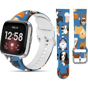Sport Band Compatible with Versa 4/Versa 3/Sense 2/Sense for Women Men,Elastic Replacement Wristbands Strap for Versa 4/Versa 3/Sense 2 Smart Watch