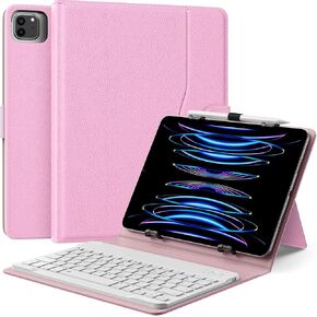 MoKo Universal Tablet Case with Keyboard for 9" - 11" Tablets, with Pen Holder & Removable Wireless Bluetooth Keyboard for Samsung, Fire, Pixel, iPad, Other Tablet, Dark Blue
