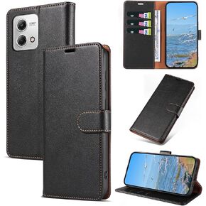 Case for Moto G Stylus 5G 2023, RFID Blocking PU Leather Wallet Case with Card Holder, Magnetic Flip Cover Compatible with Moto G Stylus 5G 2023, Black