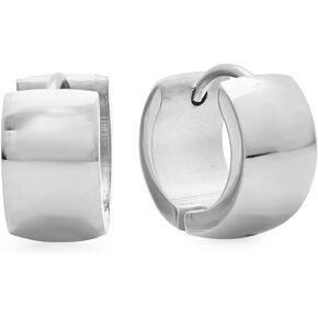 Ladies 18K Gold Plated Stainless Steel Huggies Earrings