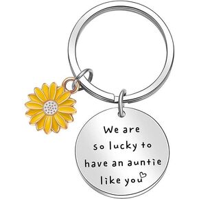 tenghong2021 True Friends Gifts Sunflower Keychain Bestie Bff Birthday for Women Friendship Leaving Going Away Gift