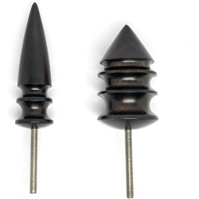 2Stlye Ebony Leather Burnisher/Electric Polished Head Leather Tools/Leather Slicker Tool Drill Sets for Dremel Rotary Tools (2 Stlye)
