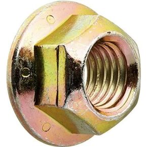 3/8"-16 (25 pack) Grade 8 Hex Flange Lock Nut, Coarse Thread, Yellow Zinc by Makers Bolt