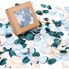 400Pcs Flower Petals for Weddings Silk Rose Petals, Fake Rose Petals for Wedding Table Aisle Decorations, Rose Petals for Romantic Night Bridal Shower Decorations - Athens Orange in Saudi Arabia