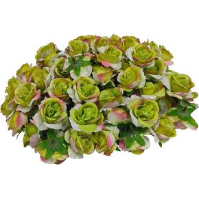 ATFL 2.5''Artificial Satin Rose Flower Heads,80Pcs Silk Rose Heads Bulk,Fake Flower No Stem for DIY Flower Well,Artificial Stemless Black Roses Flowers Heads for DIY Crafts Bouquet (80, Black)