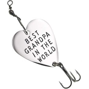 Melix Home Dad Gifts Fishing Lures Happy Birthday Papa Gift for Daddy Step Dad from Daughter Son Hooks for Fisherman Stepdad