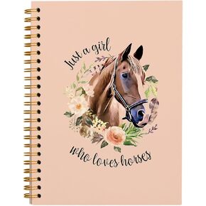 hold fizz Horse Notebook Journal, Horse Gifts for Girls Women, Horse Notepad, Gifts for Horse Lovers, Horse Items Stuff for Girls, Hardcover Spiral Notebook 5.5x8.3