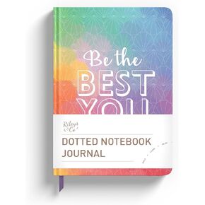 Rileys & Co. Dotted Journal Notebook - 8x6 Inches Dot Grid Notebook - Hardcover Bullet Journal Notebook, Dot Journal - Cute Journals - Motivational Dotted Notebok - Oranges