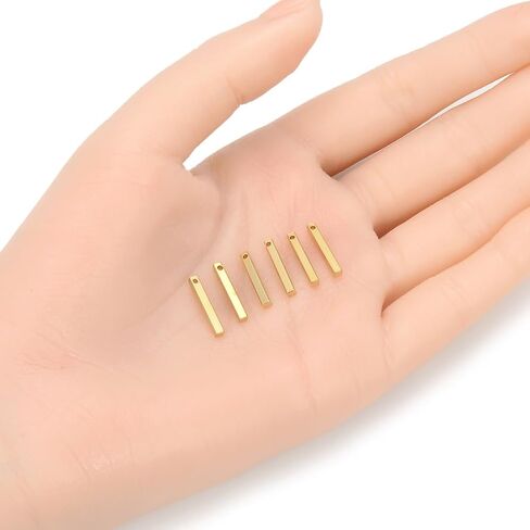 50pcs Adabele Raw Brass 15mm Vertical Bar Drop Jewelry Earring Findings Geometric Component No Plated/Coated for Jewelry Craft Making CX-E9 in Saudi Arabia
