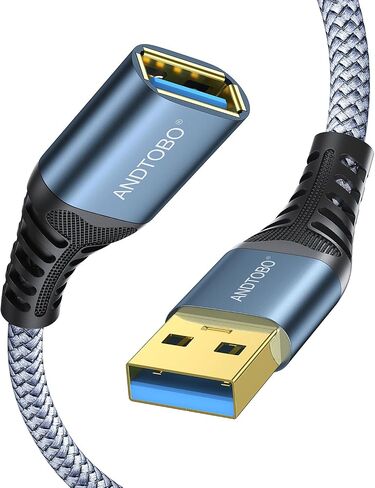 ANDTOBO USB Extension Cable 3.3ft, USB 3.0 Type A Male to Female Extender Cables High-Speed Data Transfer 5Gbps Compatible with Gamepad, Printer, Webcam, USB Keyboard, Flash Drive, Hard Drive in Kuwait