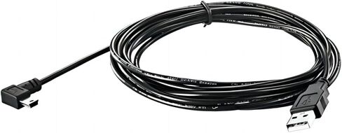 3M USB A to Mini B USB Cable 90 Degree Data Sync Charge Cord with 5 pcs Wiring Clips for Nextbase Dash Cam Car GPS Navigator DVR Digital Camera (Right Angle) in Saudi Arabia
