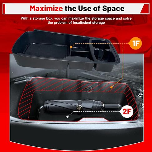 صينية تنظيم وحدة التحكم المركزية متوافقة مع Kia EV6 2022-2024، ملحقات داخلية لصندوق تخزين مسند الذراع السفلي، عبوة من قطعة واحدة in Kuwait