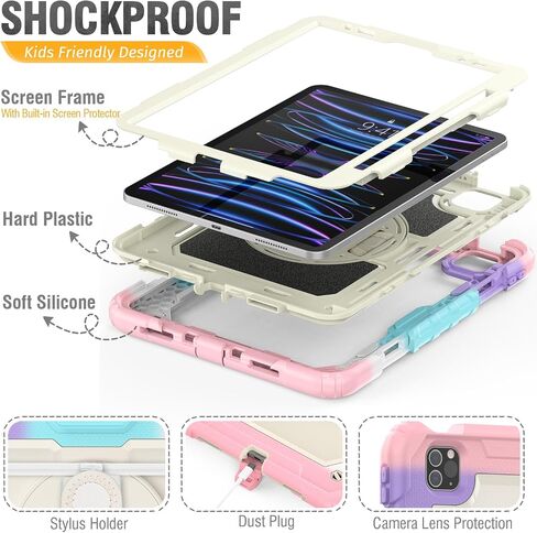 HXCASEAC Case for iPad Pro 11 Inch Case (2022/2021/2020/2018) Shockproof in Saudi Arabia