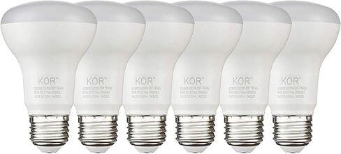 KOR (6 Pack) 7W LED R20 Reflector Light Bulb (50W Equivalent), Dimmable, 550 Lumens, UL & Energy Star, Standard E26 Base, BR20 LED Flood Light Bulbs for Recessed Can Use (2700K (Warm White)) in Saudi Arabia