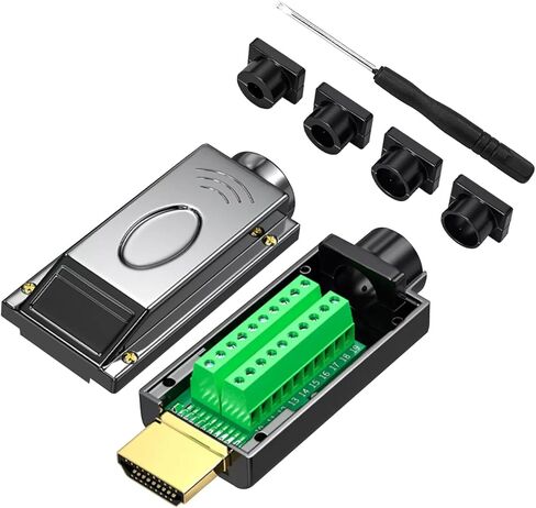 WQAPVHBG HDMI رأس برغي طرفي معدني محول شل، HDMI ذكر وحدة لحام التوصيل صندوق وصلات HD كابل موصل إشارة وحدة 1 قطعة in Kuwait