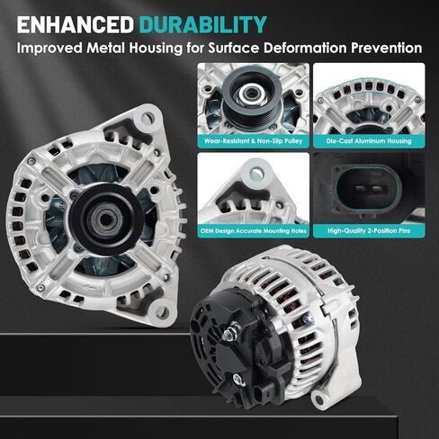 13953 Car Alternator 12V 150 Amp, 6-Groove Pulley Fit for SLR McLaren/SL500/S500/S430/S350/G55/G500/E55/E500/E430/E320/CLS500/CLK430/CL500 V8 Automotive Replacement Alternators in Saudi Arabia