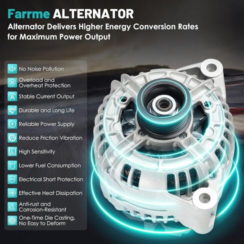 13953 Car Alternator 12V 150 Amp, 6-Groove Pulley Fit for SLR McLaren/SL500/S500/S430/S350/G55/G500/E55/E500/E430/E320/CLS500/CLK430/CL500 V8 Automotive Replacement Alternators in Saudi Arabia