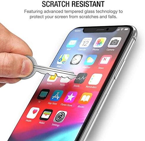 XDesign Glass Screen Protector Designed for iPhone 11 Pro and iPhone XS/iPhone X (3Pack) 5.8-Inch Tempered Glass with Touch Accurate/Impact Absorb+Easy Installation Tray [Fit with Most Cases]- 3 Pack in Kuwait