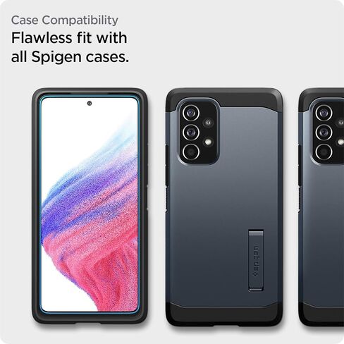 واقي شاشة زجاجي مقوى من Spigen [GlasTR AlignMaster] مصمم لهاتف Galaxy A53 5G - عبوتان in Kuwait