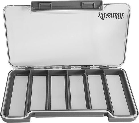 Waterproof Fly Fishing Box Slim Fishing Storage Fishing Tackle Case Multi Magnetic Compartments Tackle Box 7.36"X4.02"X0.63" (187X102X16mm)(Grey-12C) in Saudi Arabia
