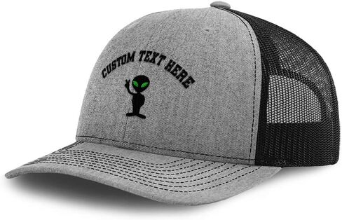 Richardson Mesh Cap Hat Embroidered Alien Peace Sign and Symbol Trucker Hats for Men & Women in Saudi Arabia