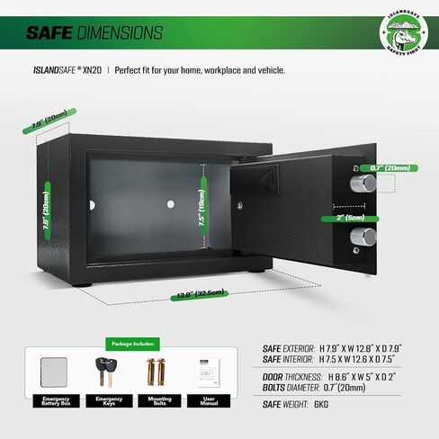 Deposit Safes Drop Small Safe Box Electronic Money Cash Safe with Digital Keypad & Keys，Mini Security Lock Safe Boxes for Coin Home Office Hotel Rooms Business Jewelry Gun (Black) in Saudi Arabia