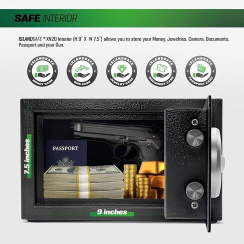Deposit Safes Drop Small Safe Box Electronic Money Cash Safe with Digital Keypad & Keys，Mini Security Lock Safe Boxes for Coin Home Office Hotel Rooms Business Jewelry Gun (Black) in Saudi Arabia
