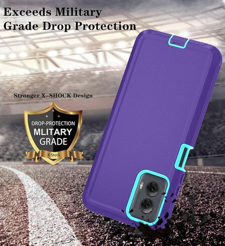Qinmay for Motorola Moto G Power 5G 2024 Case with HD Screen Protector, Shockproof 3-Layer Heavy Duty Cover for Motorola G Power 2024 (Moto G Power 2024,Black) in Kuwait