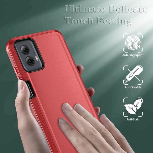 Qinmay for Motorola Moto G Power 5G 2024 Case with HD Screen Protector, Shockproof 3-Layer Heavy Duty Cover for Motorola G Power 2024 (Moto G Power 2024,Black) in Kuwait