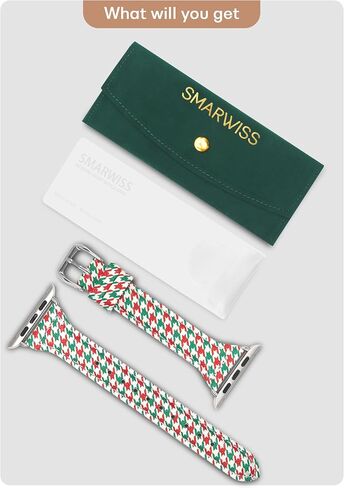 سوار شبكي من Smarwiss Designer Chidori متوافق مع ساعة Apple 41 مم 40 مم 38 مم، سوار معصم جلدي ناعم فاخر بنمط منقوش لسلسلة iWatch 9/8/7/6/5/4/3/2/1/SE للنساء/البنات أصفر وأبيض in Saudi Arabia