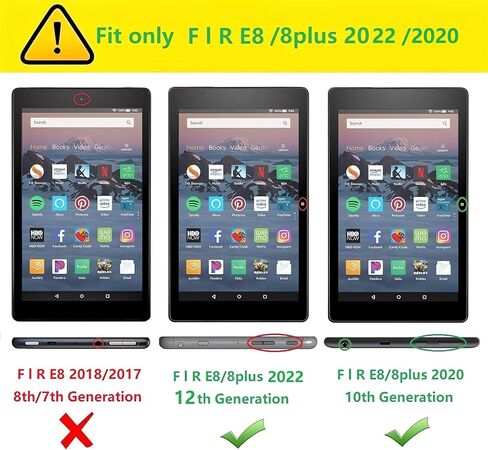 حافظة Boskin لهاتف F l R E8/8 Plus إصدار 2020 الجيل العاشر، غطاء مقاوم للصدمات شديد التحمل (أحمر 2020) in Kuwait