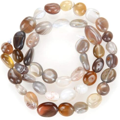 1 Strand Adabele Natural Amazonite Amazonstone Gemstone Loose Beads 8mm to 12mm Free Form Oval Tumbled Pebble Gem Stone Spacer 15 inch for Jewelry Making GZ12-6 in Saudi Arabia