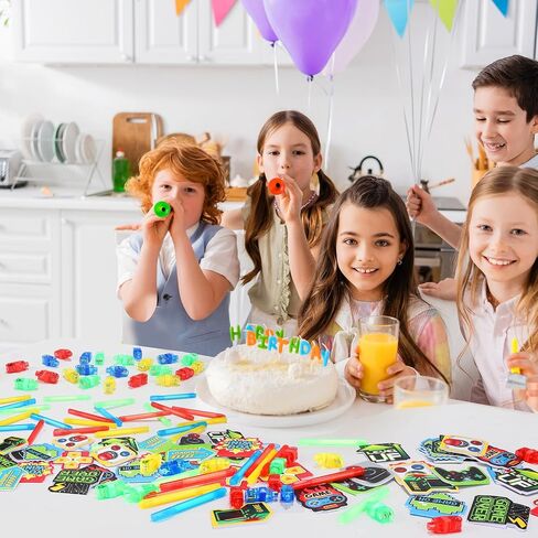 Qilery 72 Pcs Video Game Party Favors Supplies Include Invisible Ink Pen and Notebook Party Favor with Finger UV Light Gamer Goodie Bag Stuffers for Game on Birthday Pinata Fillers Prizes in Saudi Arabia