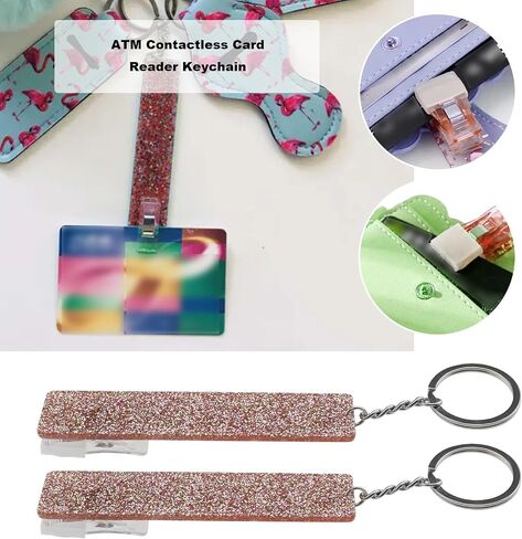 2x Card Grabbers Credit Card Puller Keychain For Long Nails Key Ring With Eye-Catching Color Acrylic Debit in Saudi Arabia