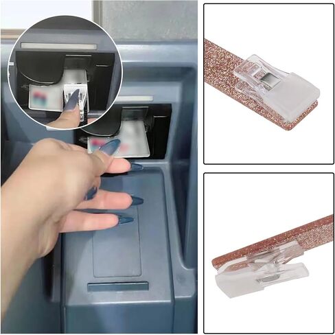 2x Card Grabbers Credit Card Puller Keychain For Long Nails Key Ring With Eye-Catching Color Acrylic Debit in Saudi Arabia