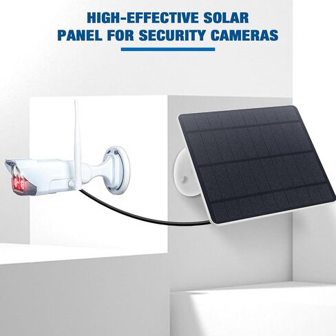 Fabbay 4 Pcs 5w Solar Panels for Security Camera Charging Solar Panel for Wireless Camera 360 Degree Adjustable Solar Panel Ip67 Waterproof Compatible with Dc 5v Camera USB or USB-C Port(White) in Saudi Arabia