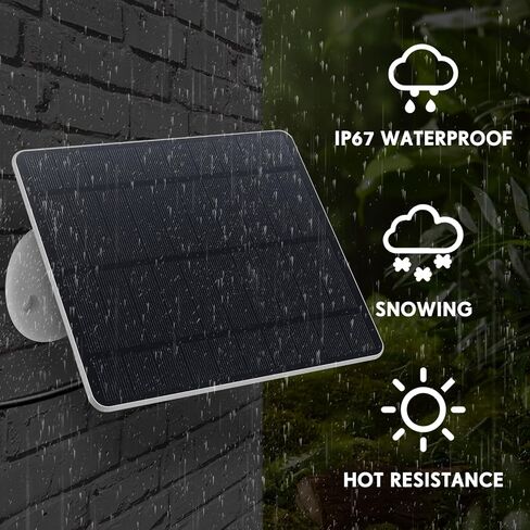 Fabbay 4 Pcs 5w Solar Panels for Security Camera Charging Solar Panel for Wireless Camera 360 Degree Adjustable Solar Panel Ip67 Waterproof Compatible with Dc 5v Camera USB or USB-C Port(White) in Saudi Arabia