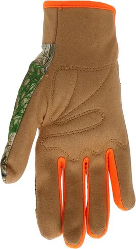 Boss Youth Utility High Visibility Realtree Synthetic Leather Safety Gloves, Camouflage Design, Knuckle Padding, Hook and Loop Closure, Youth Size, (BRE52191-YL) in Saudi Arabia