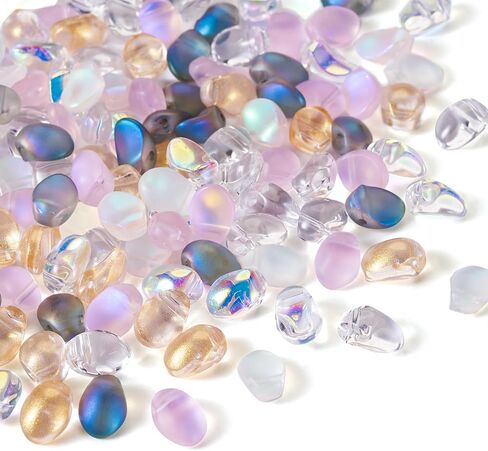 Beadthoven 200pcs 10 Colors Transparent Teardrop Glass Beads Mixed Top Drilled Colorful Water Drop Crystal Glass Beads Chandelier Pendants for DIY Jewelry Making Craft Supplies in Saudi Arabia