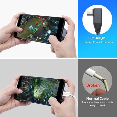 UseBean USB C to USB C Cable 100W 15ft(2 Pack), Right Angle USB 3.2 Gen2x2 20Gbps Data Transfer&PD Fast Charging,Type-C 4K@60Hz Video Cord,for Thunderbolt 3/4 MacBook Mac,iPad Air/Pro,Galaxy S22 in Kuwait