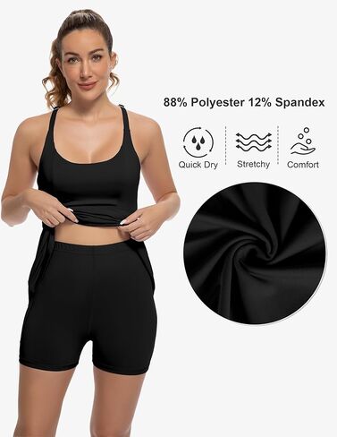 Tennis Dress for Women Athletic Golf Dress with Shorts and Pockets Backless Workout Dress with Adjustable Straps in Kuwait