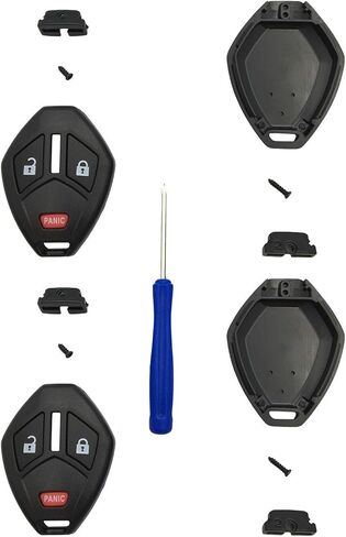 Remote Car Key Fob Cover Case Replacement fit for Mitsubishi Eclipse Endeavor Galant Lancer Outlander Keyless Entry Key Fob Shell (3 Button 1 Pcs) in Saudi Arabia