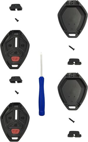Remote Car Key Fob Cover Case Replacement fit for Mitsubishi Eclipse Endeavor Galant Lancer Outlander Keyless Entry Key Fob Shell (3 Button 1 Pcs) in Saudi Arabia