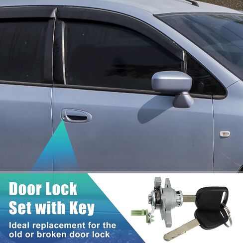 X AUTOHAUX 1 Set Door Lock Cylinder Set Kit with 2 Keys for Honda Odyssey 2005 2006 2007 2008 2009 2010 LH Front Left Driver Side Door Lock Set Tumbler with Key 72185-SHJ-A01 72185SHJA01 in Saudi Arabia