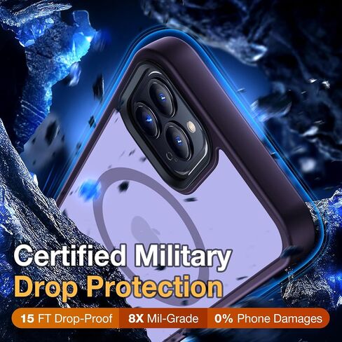 Yriklso for iPhone 12 Pro Max Phone Case, Shockproof for Phone 12 Pro Max Case, Military Grade Drop Protection, Protective Hard Back Slim Translucent Case for iPhone 12Pro Max 6.7'', Frosted Black in Kuwait
