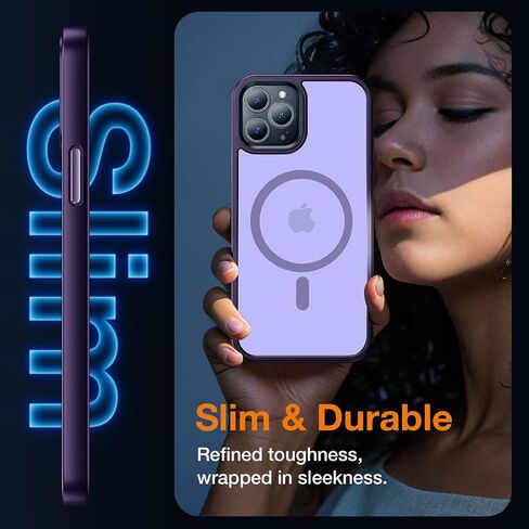 Yriklso for iPhone 12 Pro Max Phone Case, Shockproof for Phone 12 Pro Max Case, Military Grade Drop Protection, Protective Hard Back Slim Translucent Case for iPhone 12Pro Max 6.7'', Frosted Black in Kuwait