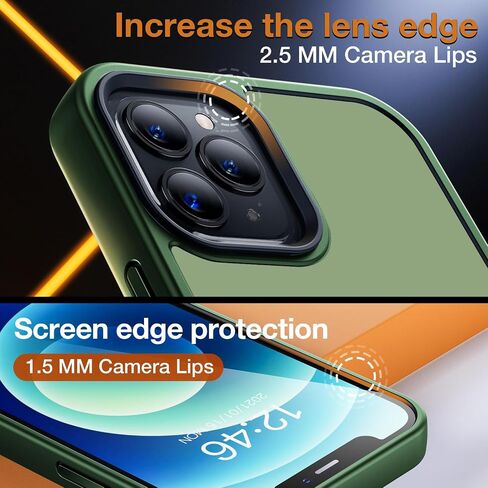 حافظة هاتف Yriklso لهاتف iPhone 12 Pro Max، مقاومة للصدمات لهاتف iPhone 12 Pro Max، حماية من السقوط من الدرجة العسكرية، حافظة شفافة وخلفية صلبة لهاتف iPhone 12Pro Max 6.7 بوصة، أسود بلوري in Saudi Arabia