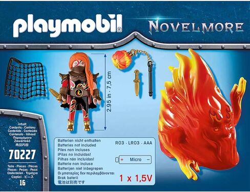 Playmobil 70228 Novelmore Knights Burnham Raiders Fire Master with Rocket Launcher, for Children from 4-10 Years, Fun Imaginative Role-Play, PlaySets Suitable for Children Ages 4+ in Saudi Arabia