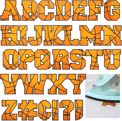 Outus 372 Pcs Sport Iron on Letters 1.5 Inch A-z Heat Transfer Letters Baseball Basketball Soccer Letter Stickers PU Alphabet Iron on Flocking Letters Alphabet for Team Sport T Shirt DIY(Soccer) in Saudi Arabia
